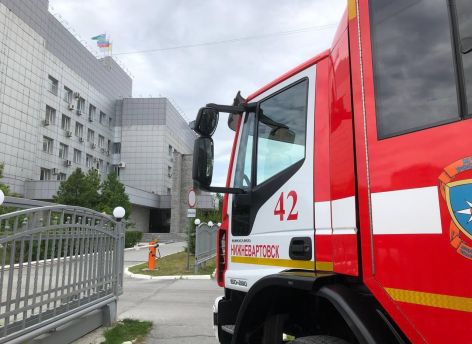 В Нижневартовске произошел пожар в здании администрации 