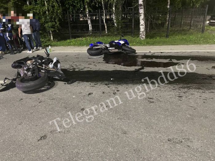 В Ханты-Мансийске в аварии с мотоциклами пострадали три человека