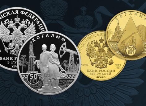 ​Банк России выпустил памятные монеты к 50-летию Когалыма