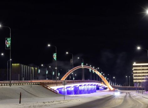 В Сургуте полностью заменят уличную подсветку до аэропорта