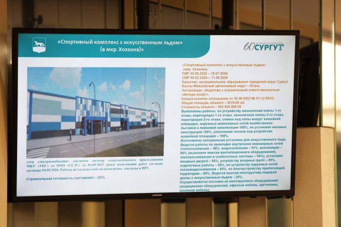 Спорткомплекс с искусственным льдом в Сургуте может быть достроен на полгода быстрее — в декабре